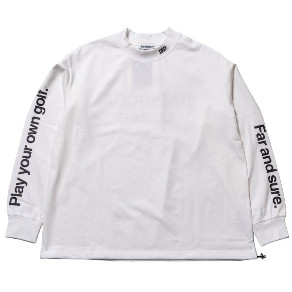 画像1: THE SWINGER　MOCK NECK L/TEE - B, WHITE (1)