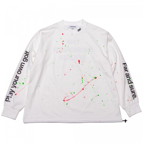 画像1: THE SWINGER　MOCK NECK L/TEE - B, PAINTED, WHITE (1)