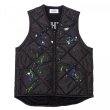 画像1: THE SWINGER　QUILT VEST, PAINTED, BLACK (1)