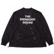 画像2: THE SWINGER　MOCK NECK L/TEE - B, PAINTED, BLACK (2)