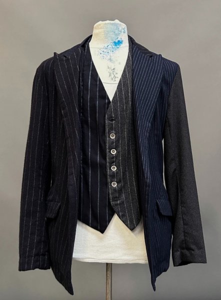 画像1: Greg Lauren MIXED PINSTRIPE OLIVER (1)