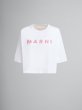 画像1: MARNI マルニ　ホワイト ジャージーコットン製Tシャツ、チェックマルニロゴ入り (1)