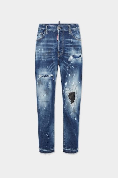 画像1: DSQUARED2 Medium Ripped Wash Bro Jeans (1)