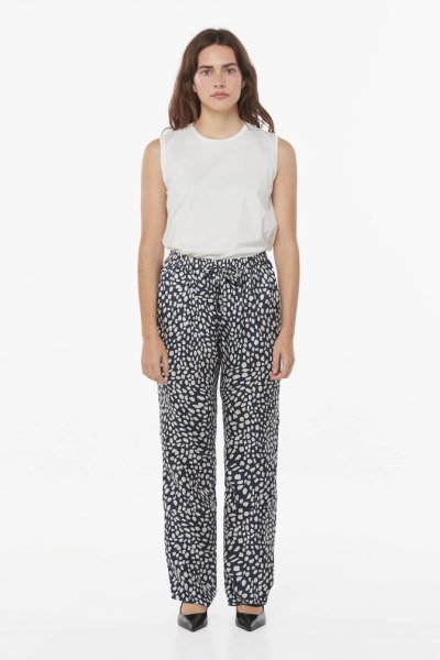 画像1: BANANATIME EASY PANT Cheetah Dots Navy (1)