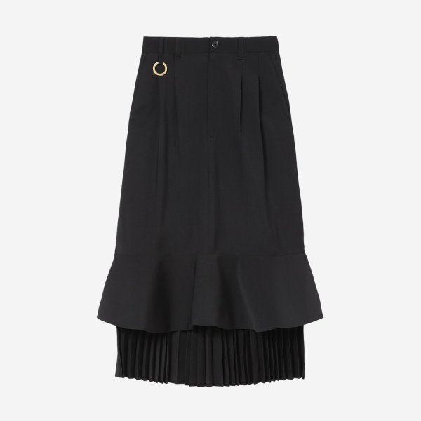 画像1: th products　TARO HORIUCHI (WOMEN'S)  Peplum Skirt / black (1)