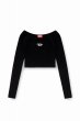 画像1: DIESEL Women’s ディーゼル m-vera-ls Off-the-shoulder top in ribbed knit (1)