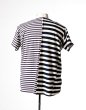 画像3: Greg Lauren SPLIT STRIPED TEE (3)