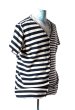 画像4: Greg Lauren SPLIT STRIPED TEE (4)