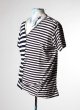 画像2: Greg Lauren SPLIT STRIPED TEE (2)