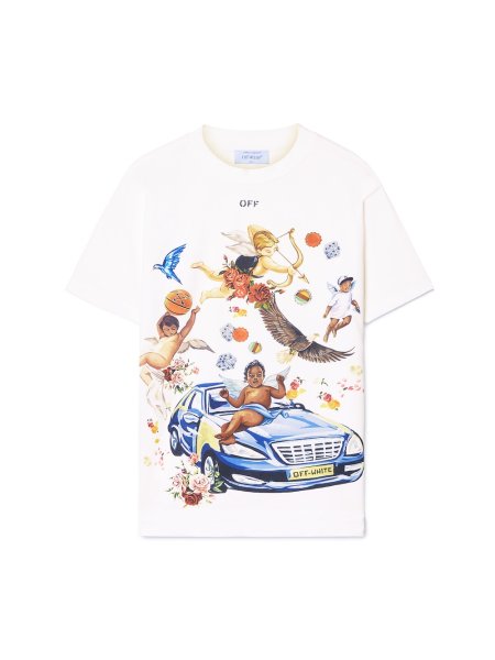 画像1: Off-White™ white car fresco t-shirt (1)