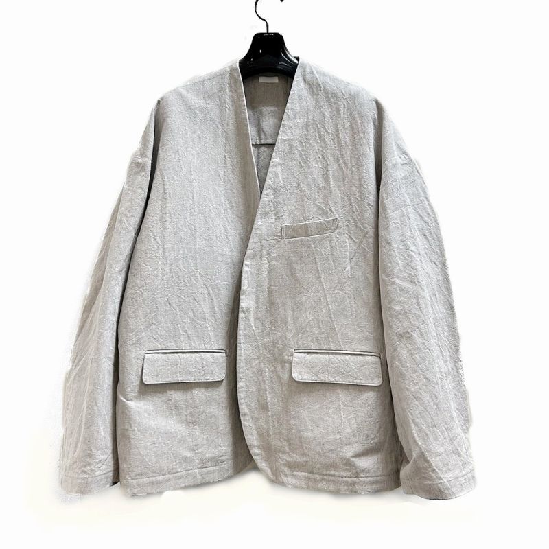 EXTRAVER COLLARLESS JACKET エクストラバー ノーカラージャケット ...